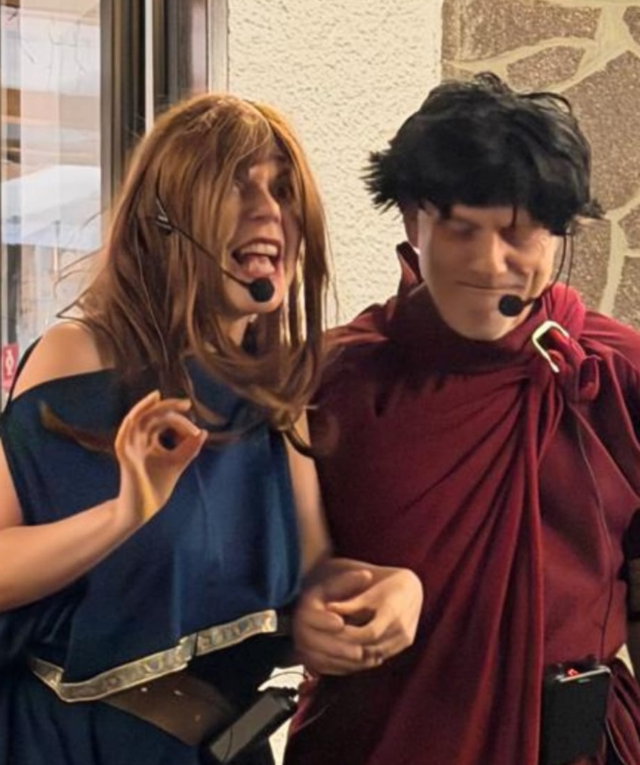 un momento della cena con delitto Messalina e Poppea